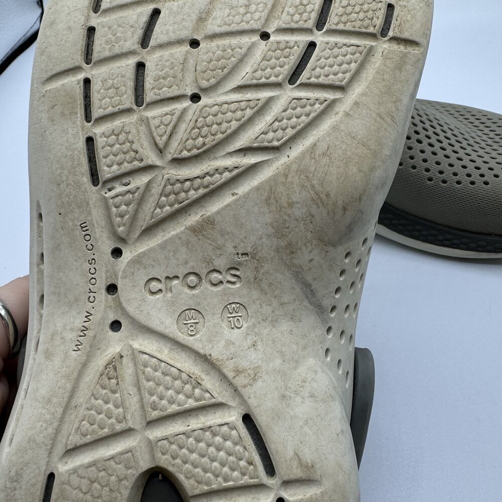 Crocs LiteRide 360 Clogs Slip On Unisex Shoes Gray Cream Womens 10 - Picture 9 of 9